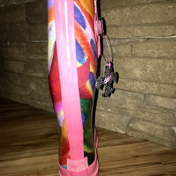 5🌟Rated! Blazing Roxx Splash Print Rain Boots - Picture 6 of 7